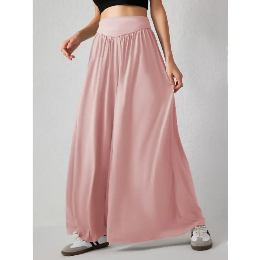 Relaxed High Waist Wide Leg Pants