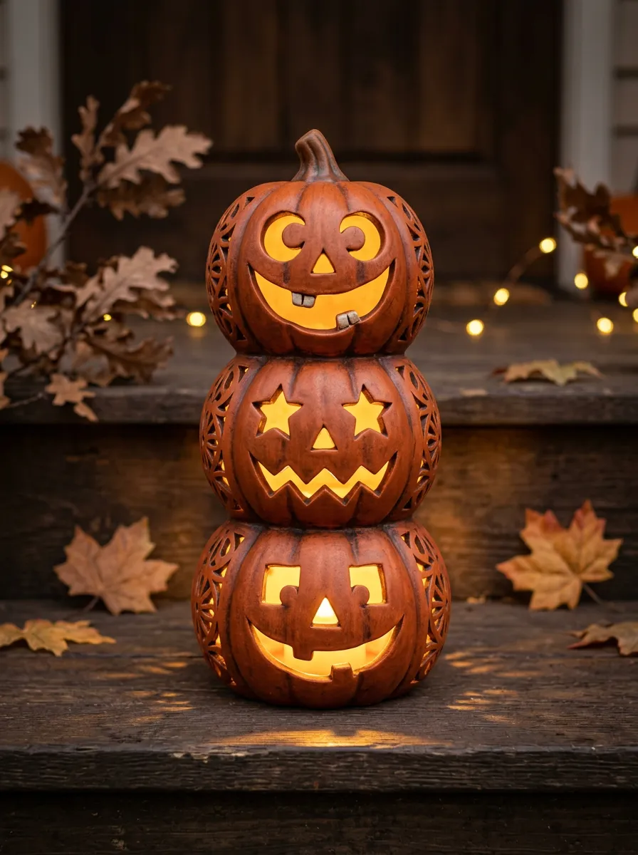Classic Jack-O-Lantern Halloween Pumpkin Light