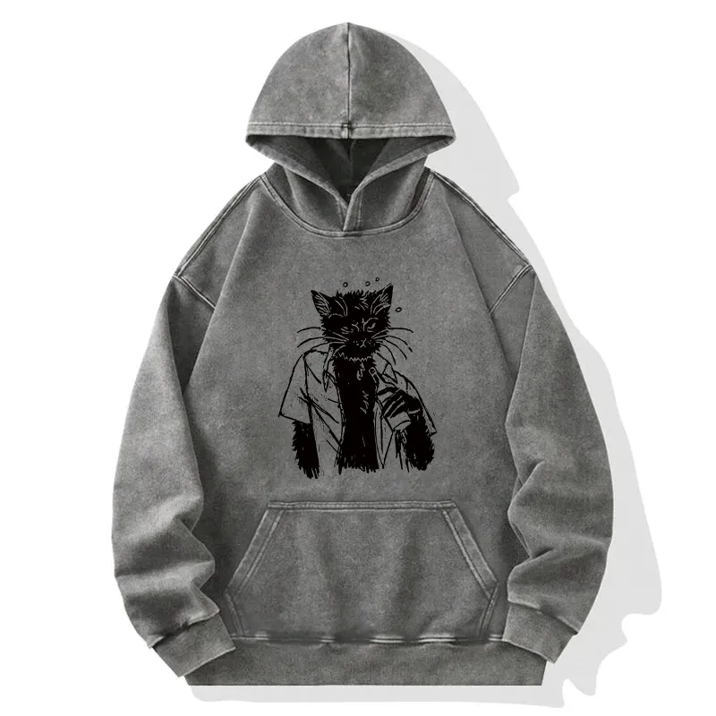 Cool Cat Washed Hoodie