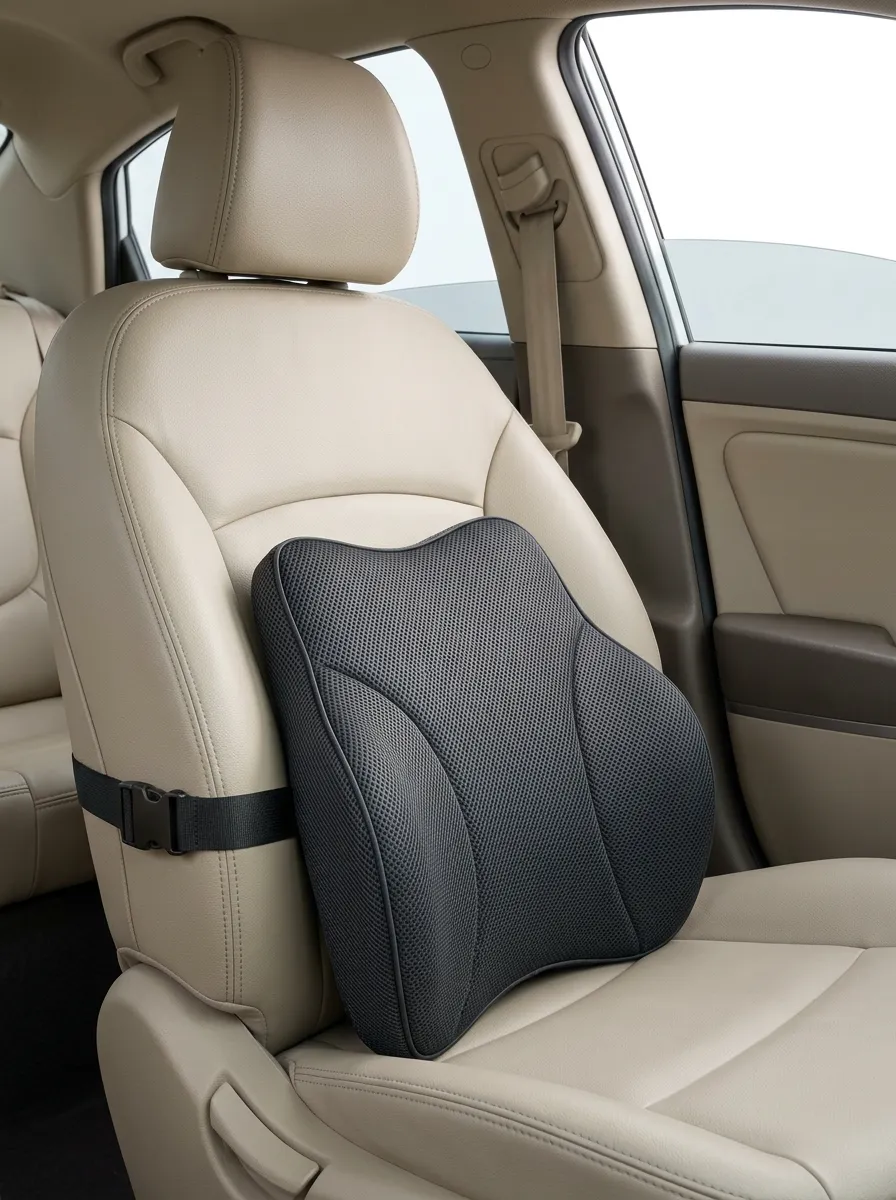 Lumbar-Support Mesh Memory-Foam Car Lumbar Support Pillow