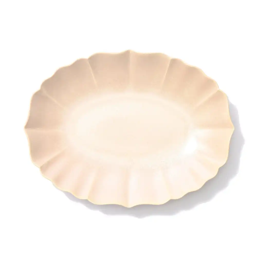 Crystal Glaze Oval Plate for Dessert Serving