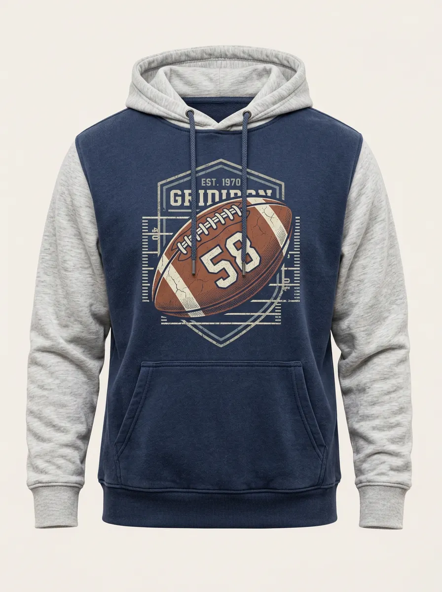 Men's Gridiron Vintage Football Hoodie