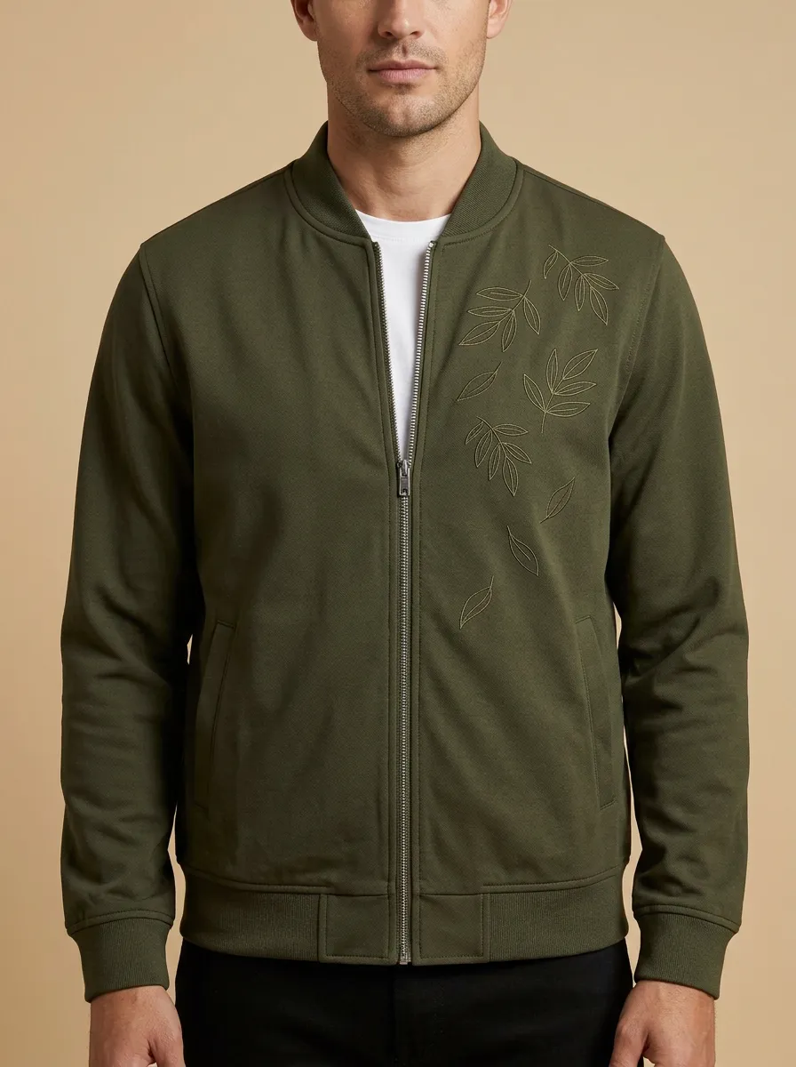 Nature Leaf Bomber Jacket