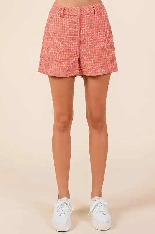 Tweed Classic Shorts With Side Pockets