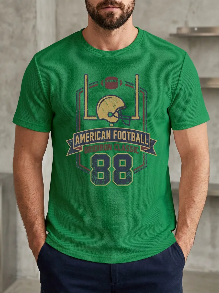 Men's Bold Gridiron Helmet Graphic T-Shirt