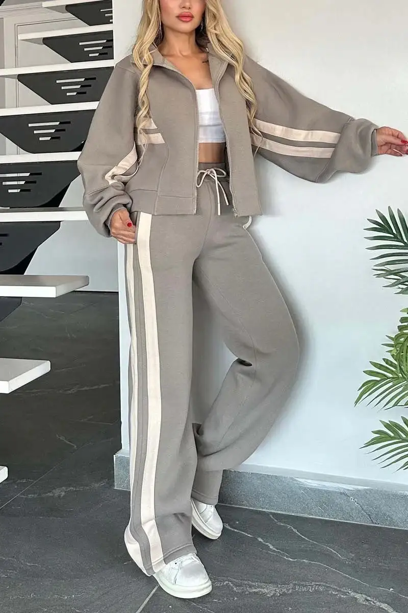 Retro Striped Zip Jacket
