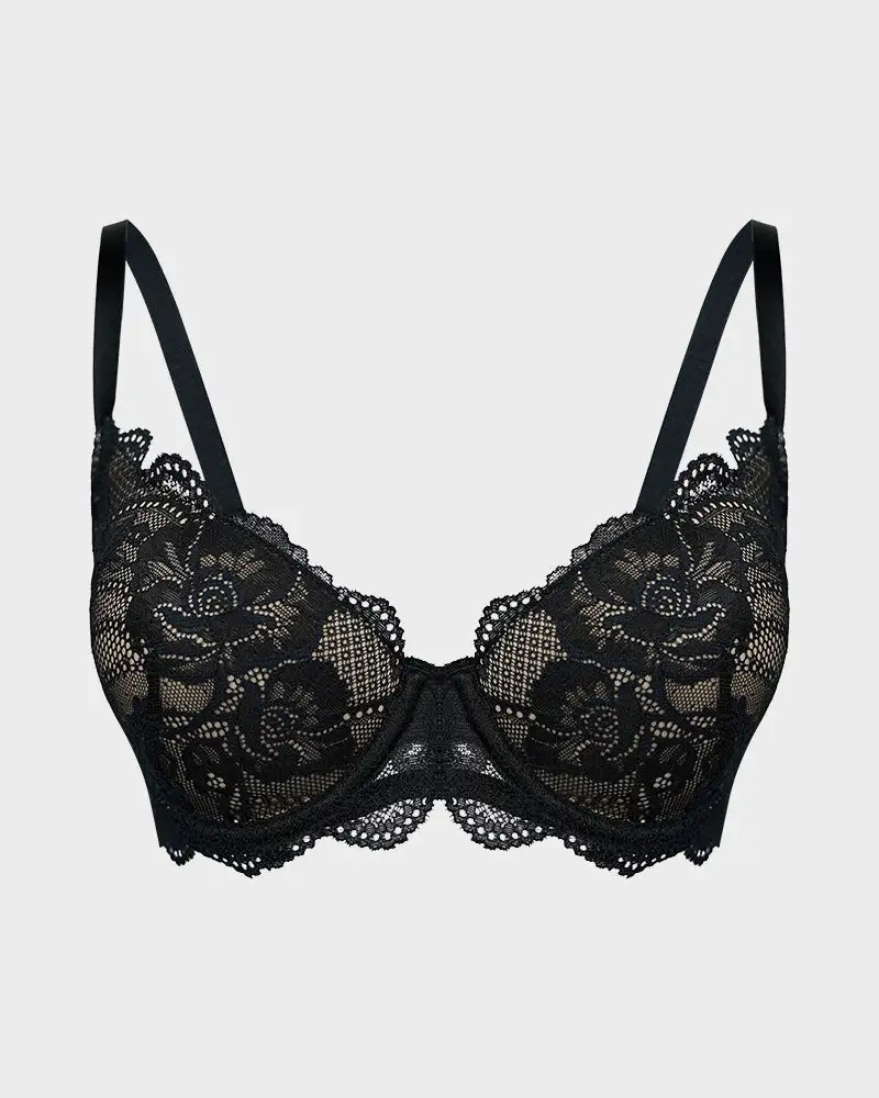 Lace Full Coverage Push Up Bra