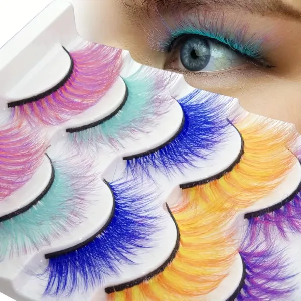 Color Fluffy False Lashes