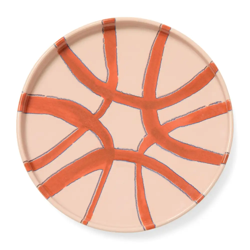 Refined Ceramic Appetizer Plate With Hand Painted Detail