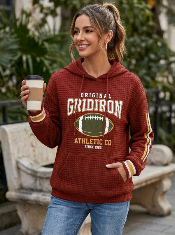 Women's Gridiron Helmet Graphic Graphic Hoodie