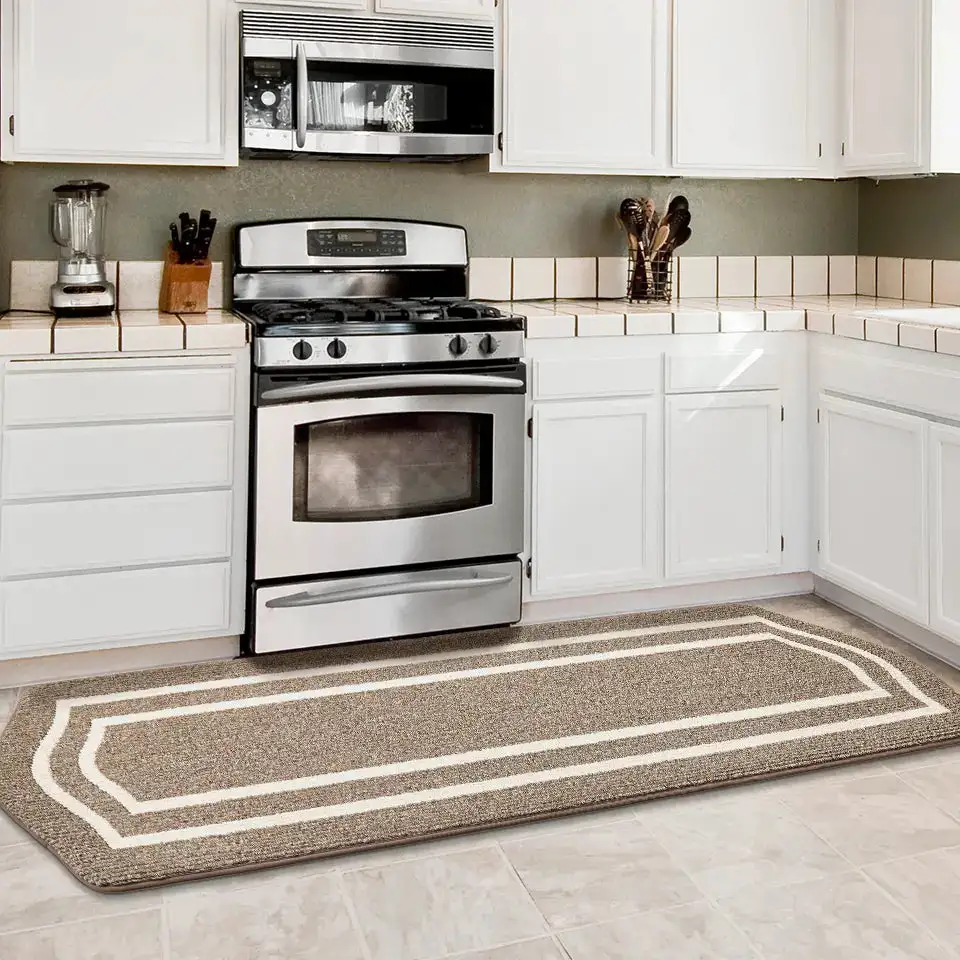 Long Oval Washable Kitchen Rug