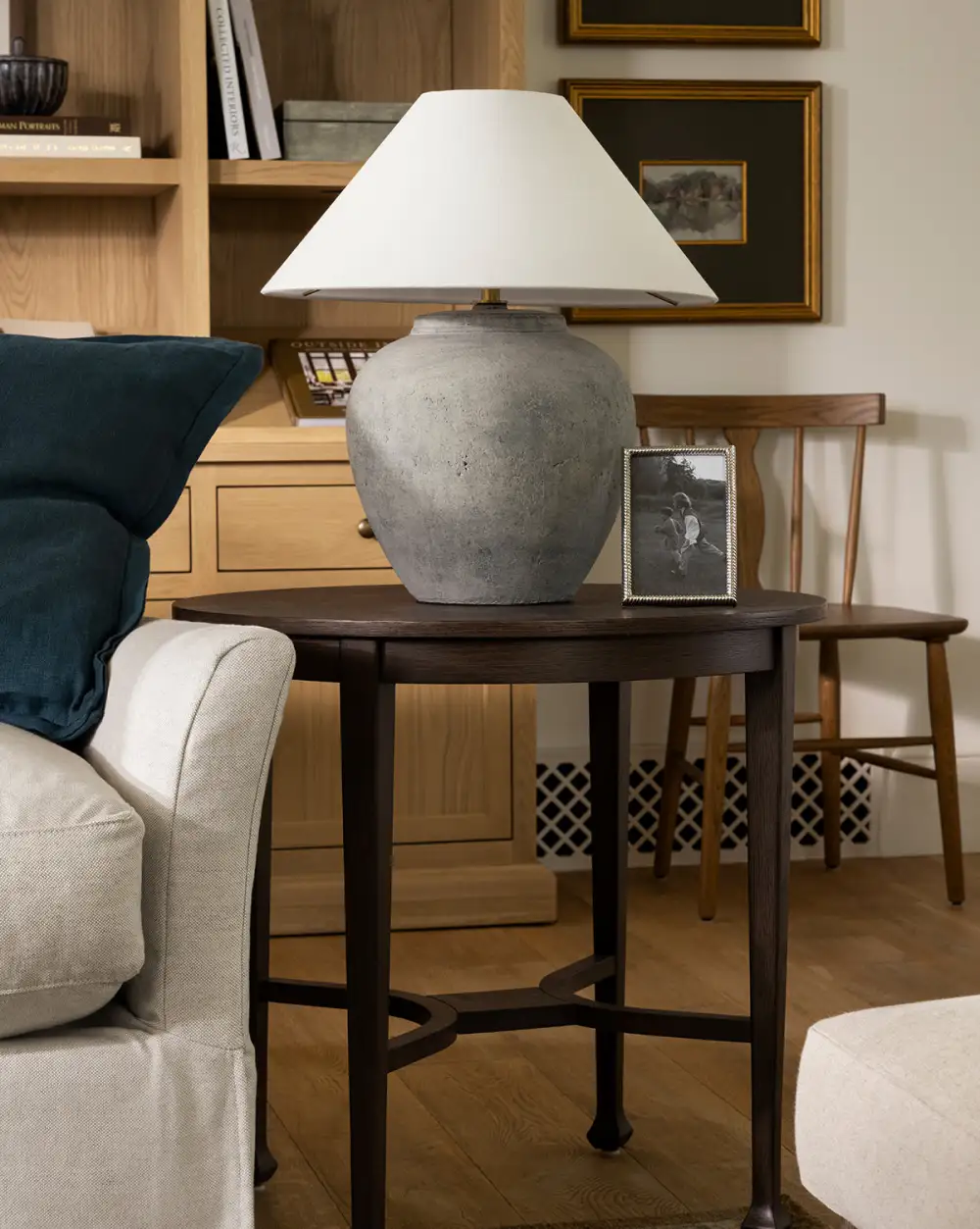 Vintage-Inspired Oak Side Table