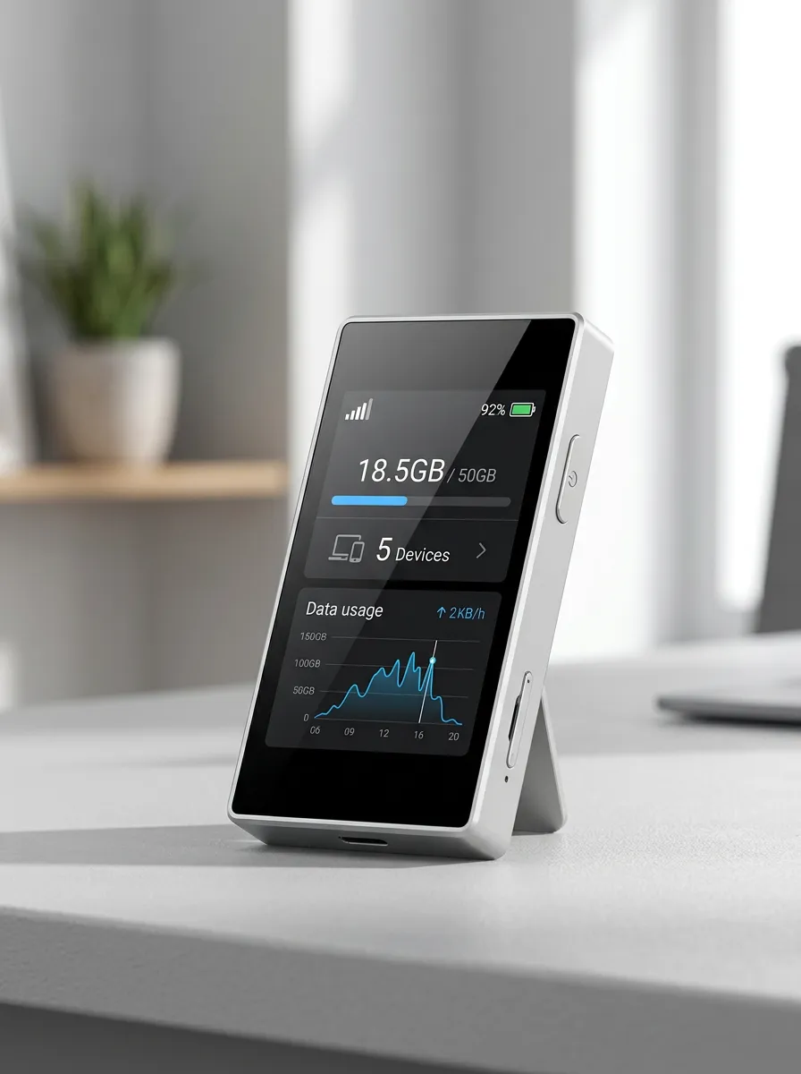 Touchscreen Data Monitor WiFi Hotspot