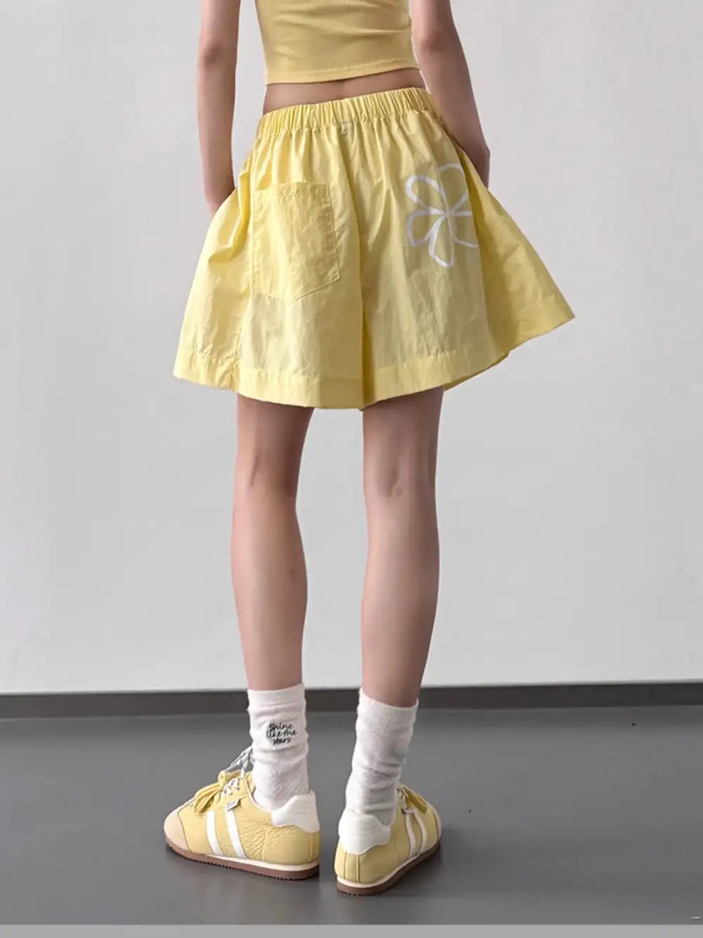 Polyester Elastic Waist Shorts