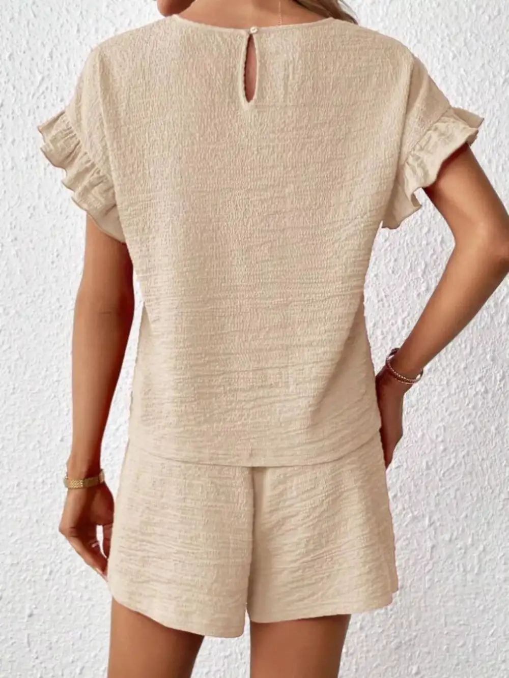 Round Neck Tee Shorts Set