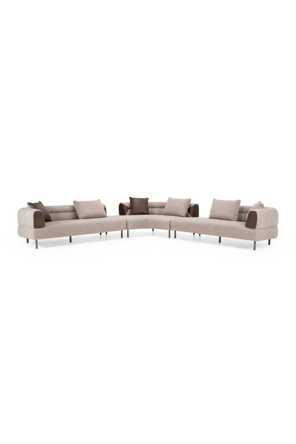 Relaxed Sectional Fabric Sectional Sofa