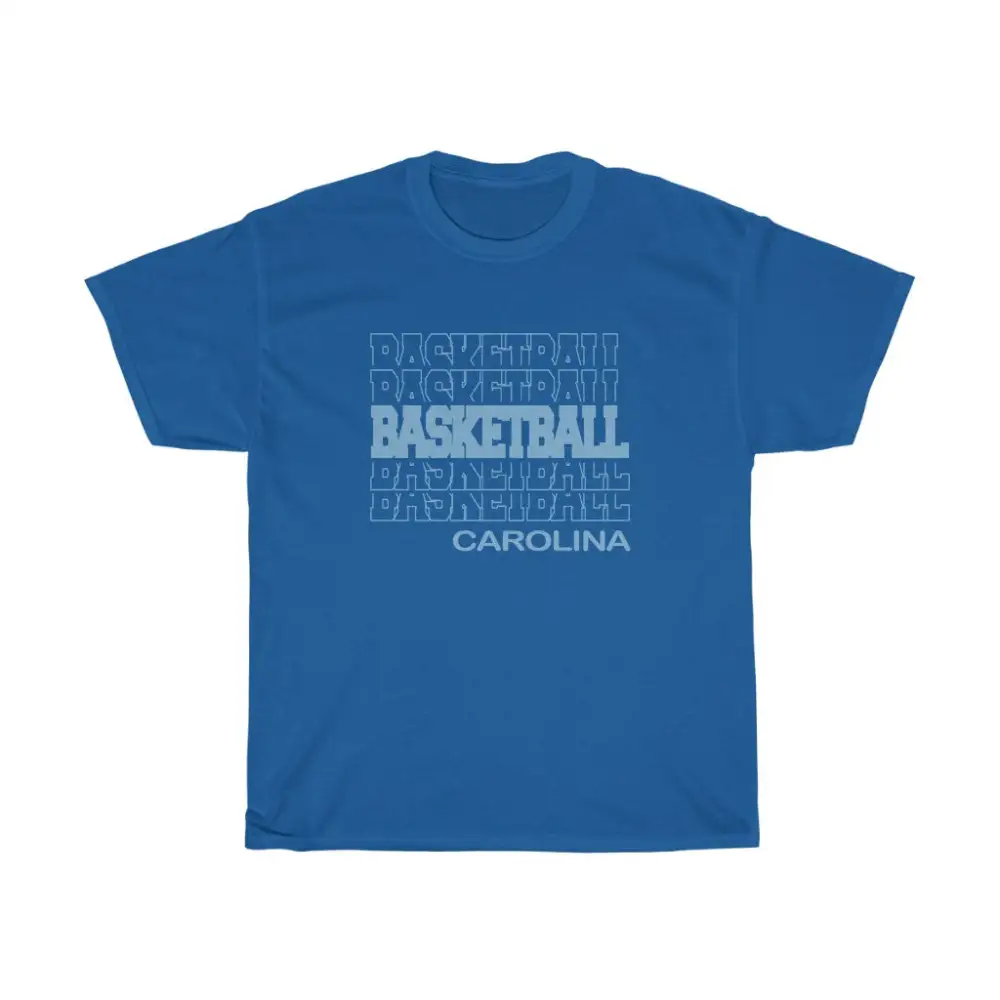 Basketball Carolina in Modern Stacked Lettering