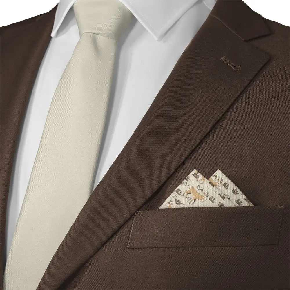 Refined Sharp Animal Motif Pocket Square