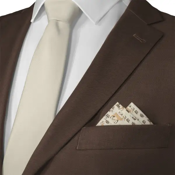 Refined Sharp Animal Motif Pocket Square