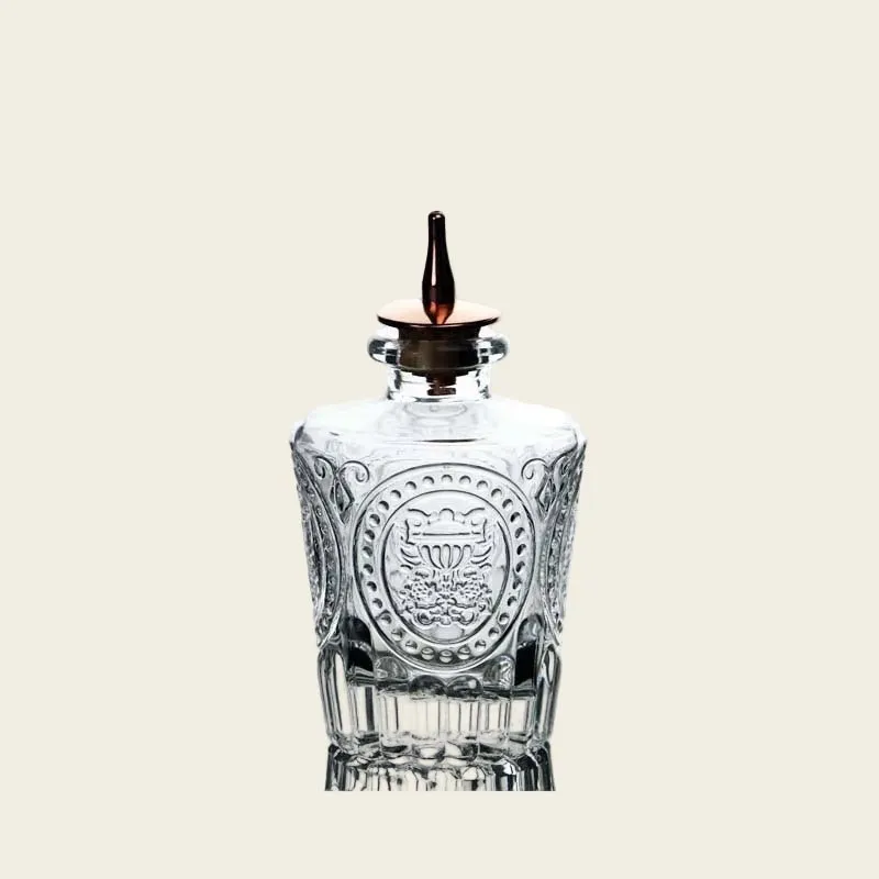 Carved Glass Pour Bottle