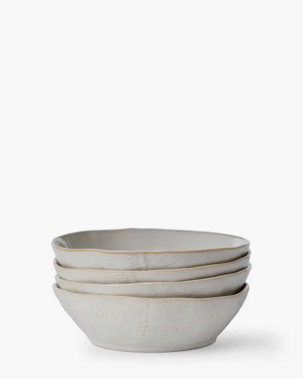 Reactive-Glaze Ceramic Pasta Bowl Set
