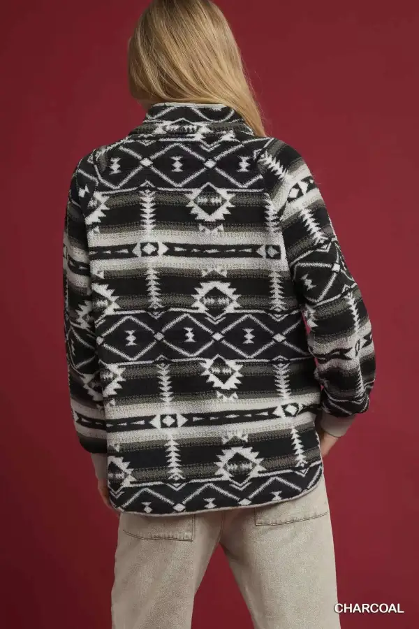 Sherpa Printed Sweatshirt