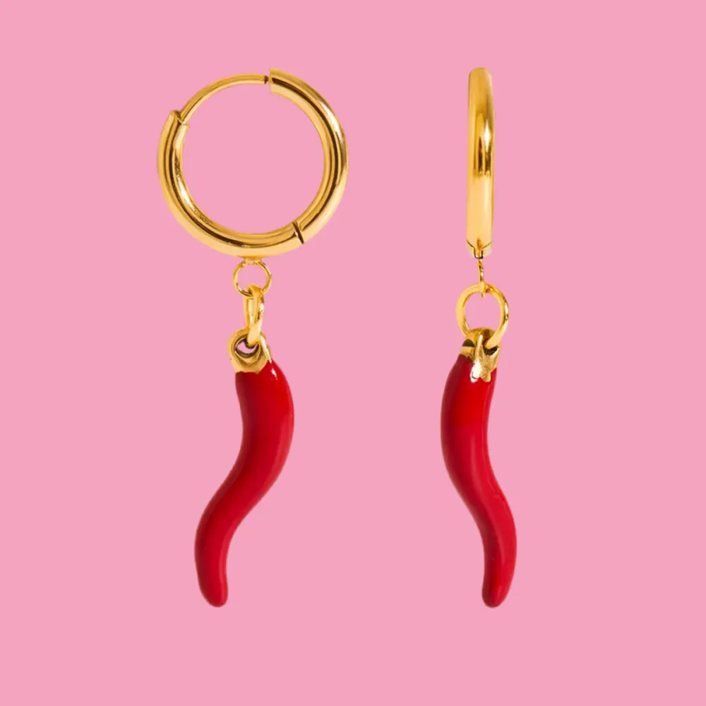 Chili Huggie Earrings