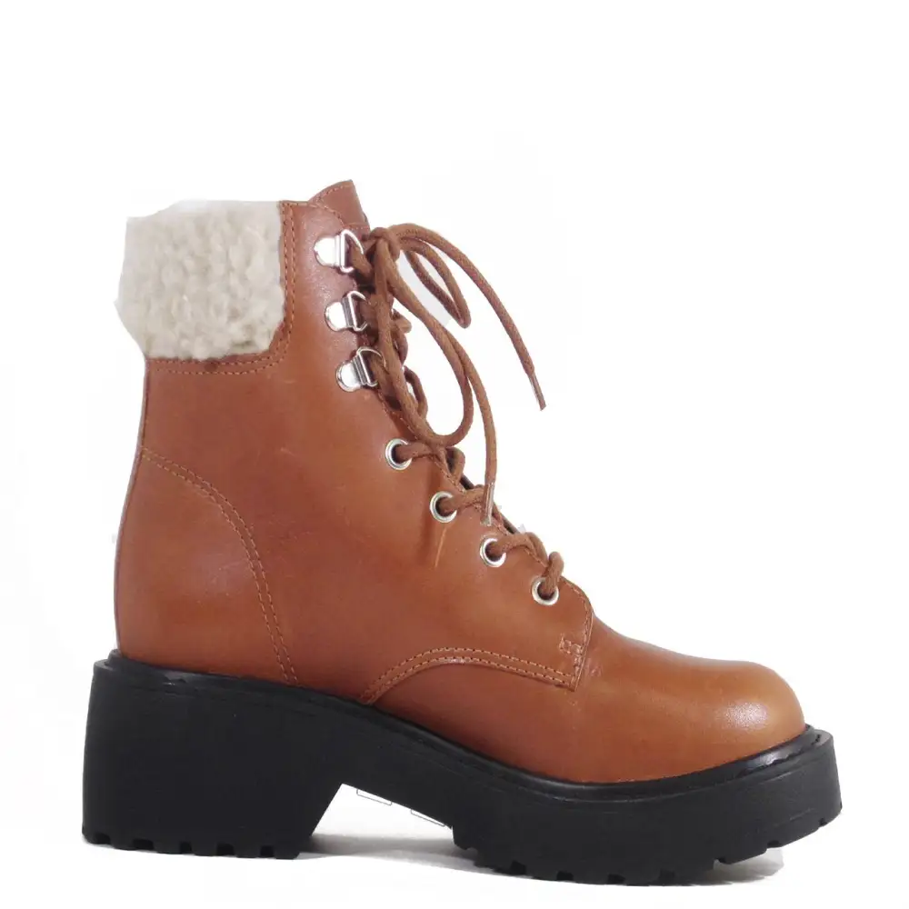 Combat with Shearling Ankle Boots