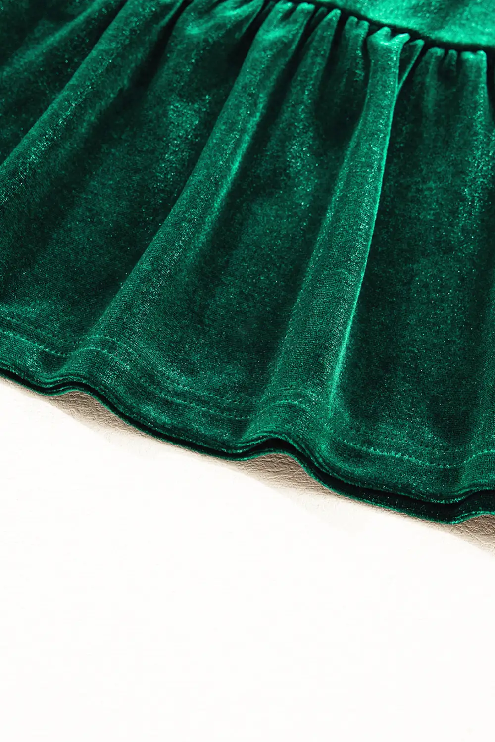 Polished Detail Velvet Sequin Tiered Mini Dress