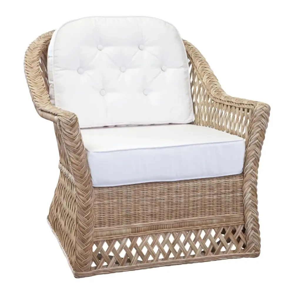 Refined Rattan Accent Chair