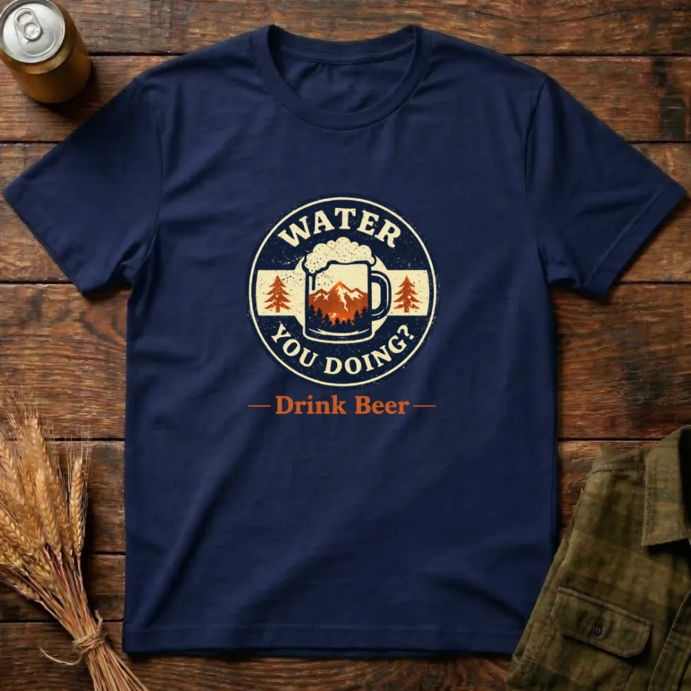 Water You Doing Graphic Cotton T-Shirt