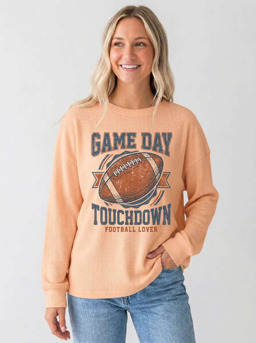 Football Graphic Casual Sweatshirt