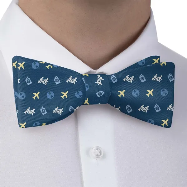 Traveling with Friends Pattern Bow Tie