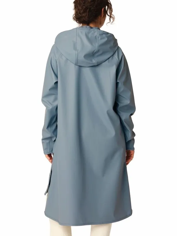 Waterproof Hooded Button-Front Raincoat