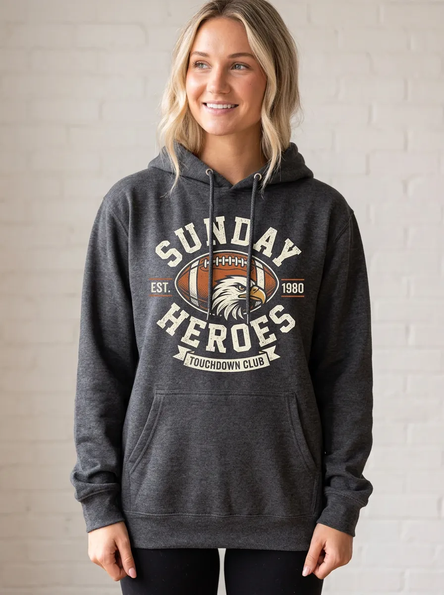 Women's Football Sunday Heroes Eagle Graphic Hoodie