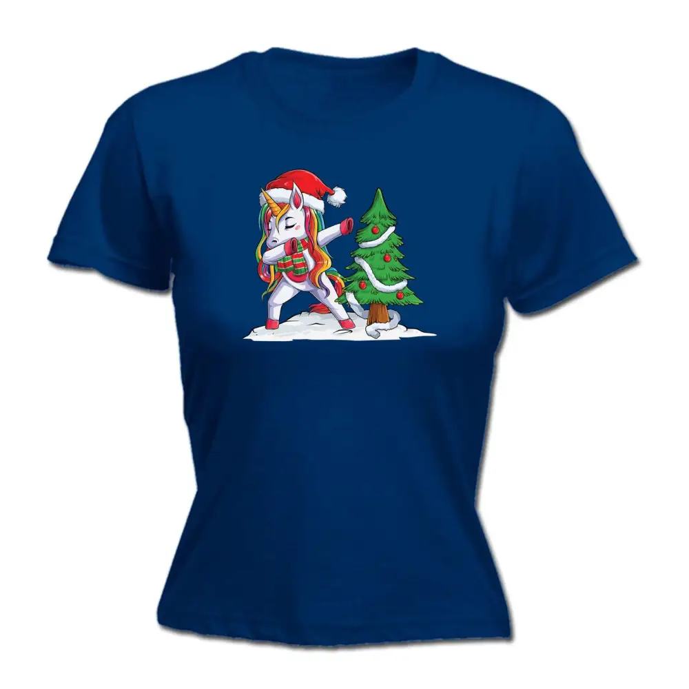 Unicorn Dab Graphic Fitted Tee
