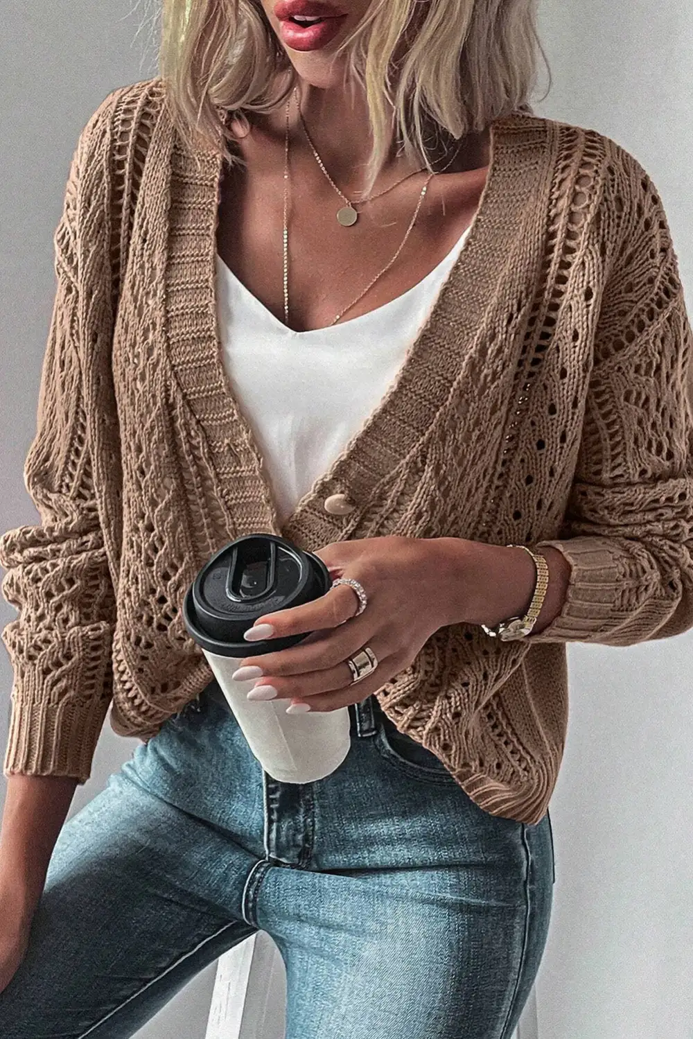 Easy Layer Drop Shoulder Cardigan