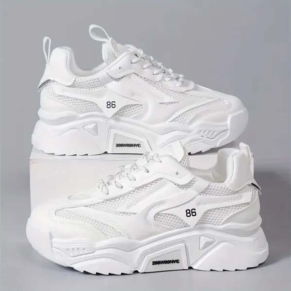 Platform Low Lace Up Sneakers Relaxed Shape