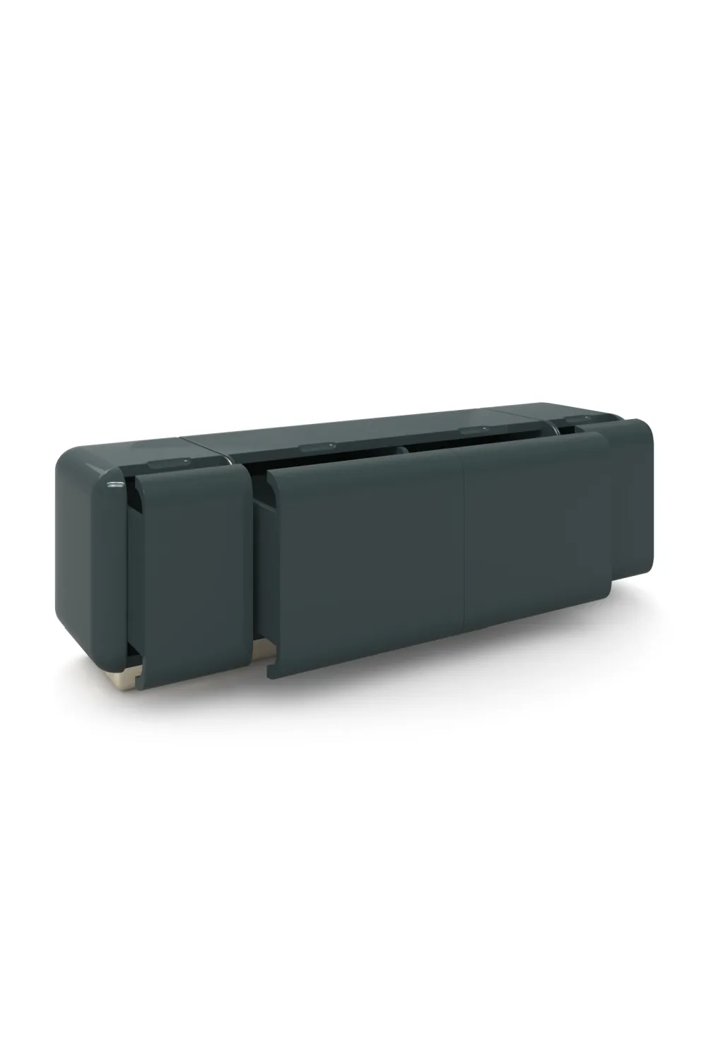 Glossy Four-Drawer Media Unit
