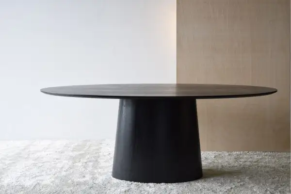 Oval Ash Wood Dining Table
