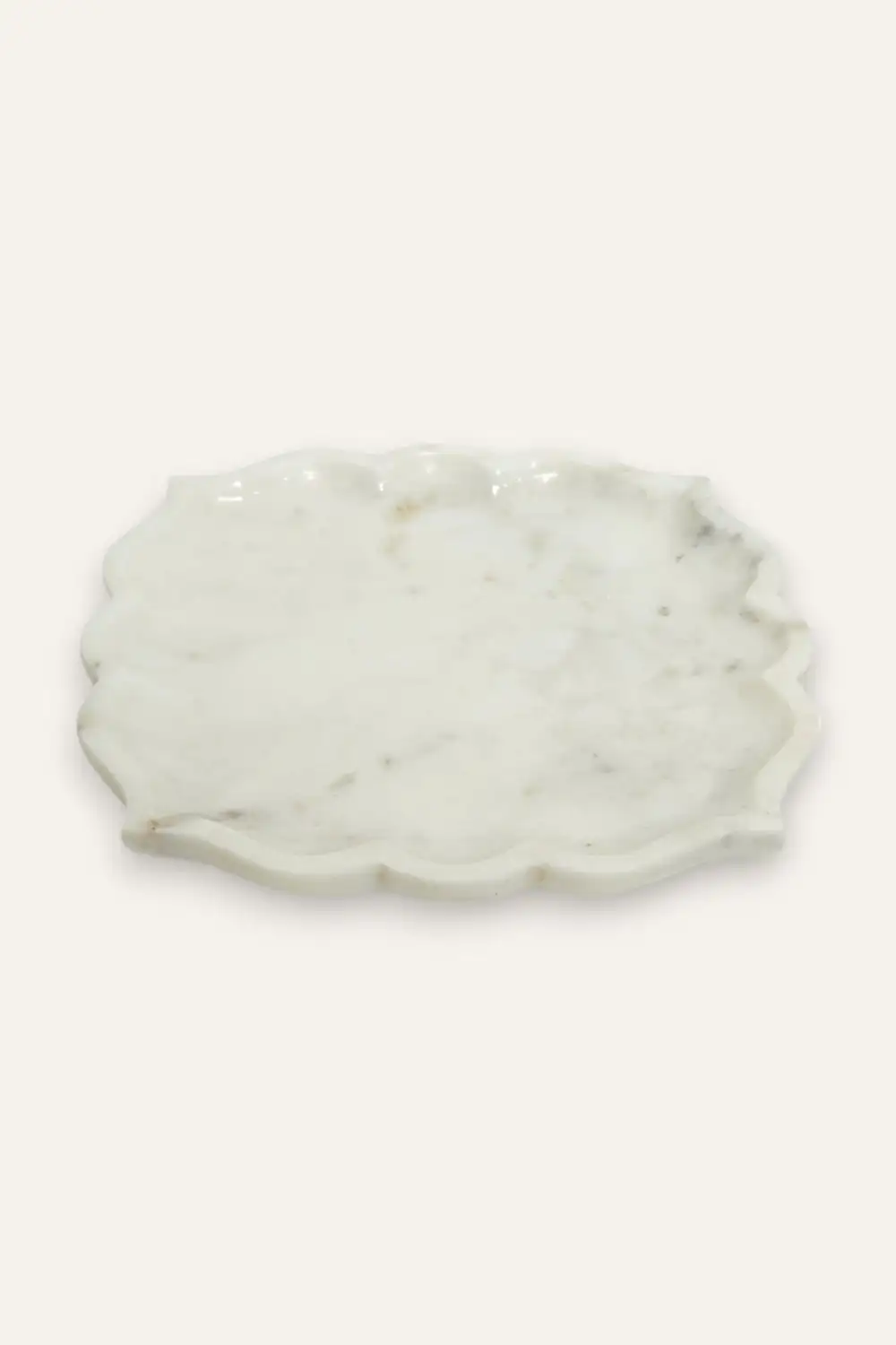 Scalloped Marble Serving Platter