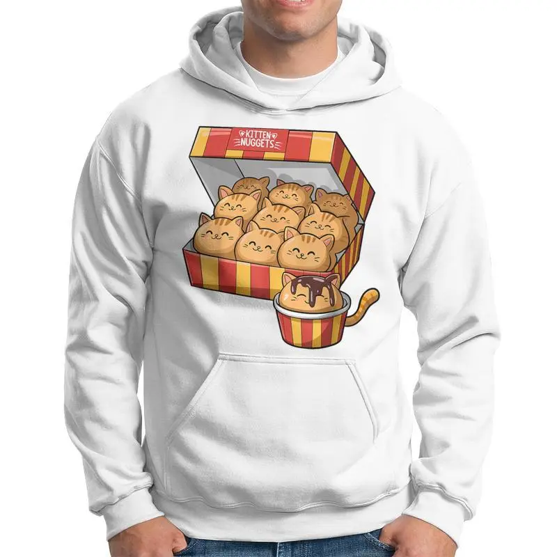 Cute Kitten Nuggets Food Pun For Cat Lovers Hoodie