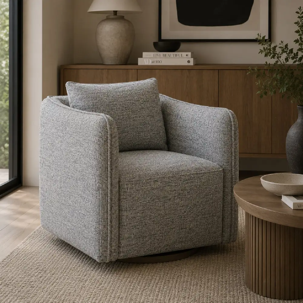 Flanged Edge Swivel Chair