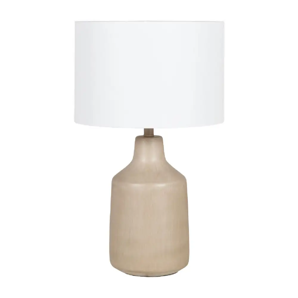 Concrete Base Linen Table Lamp
