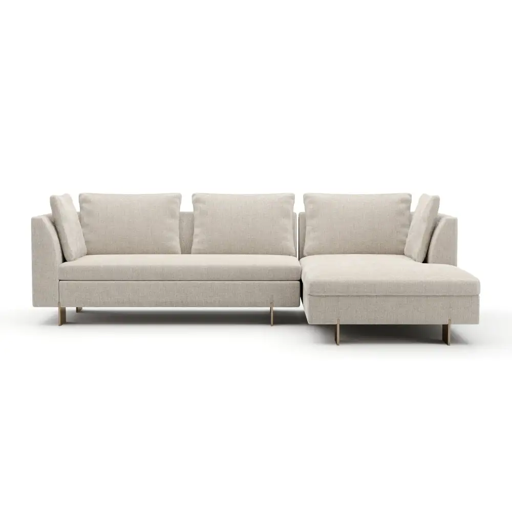 Modern Chenille Chaise Lounge