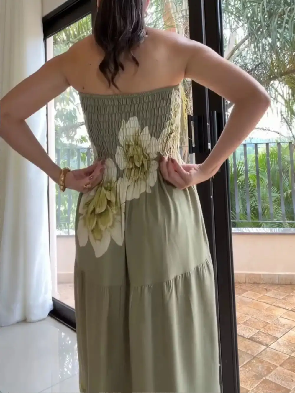 Smocked Floral Maxi Dress