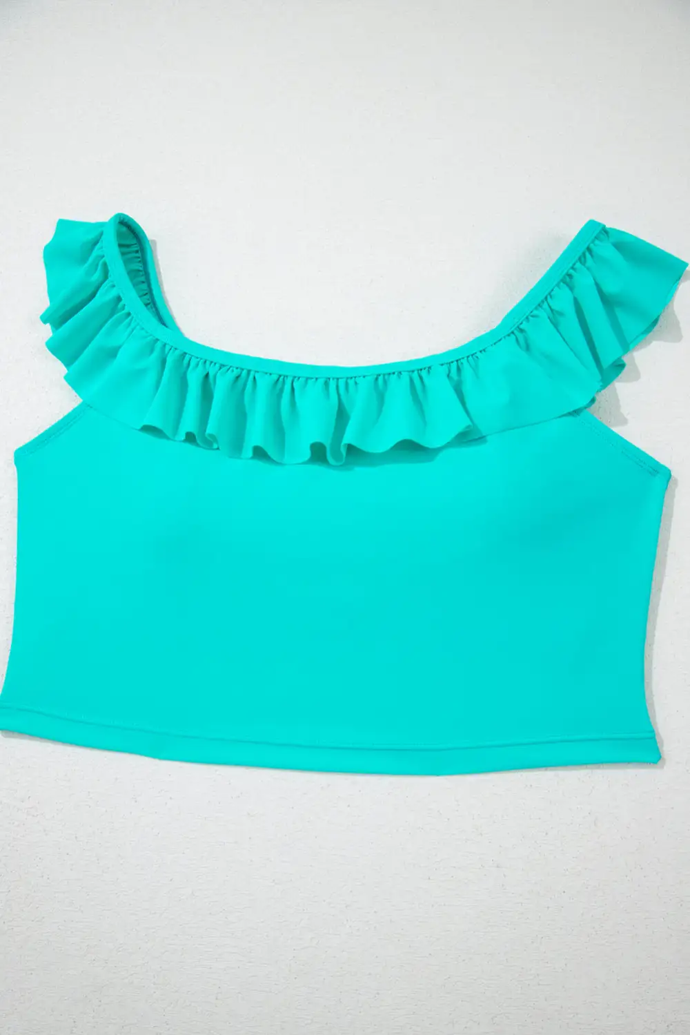 Sea Ruffle Square Neck Swim Shorts
