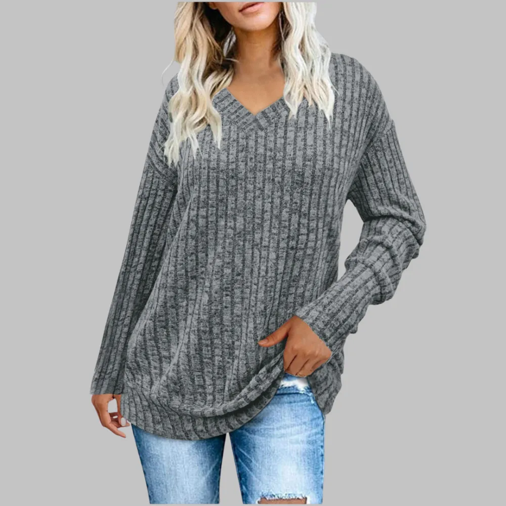 V Neck Long Sleeve Top