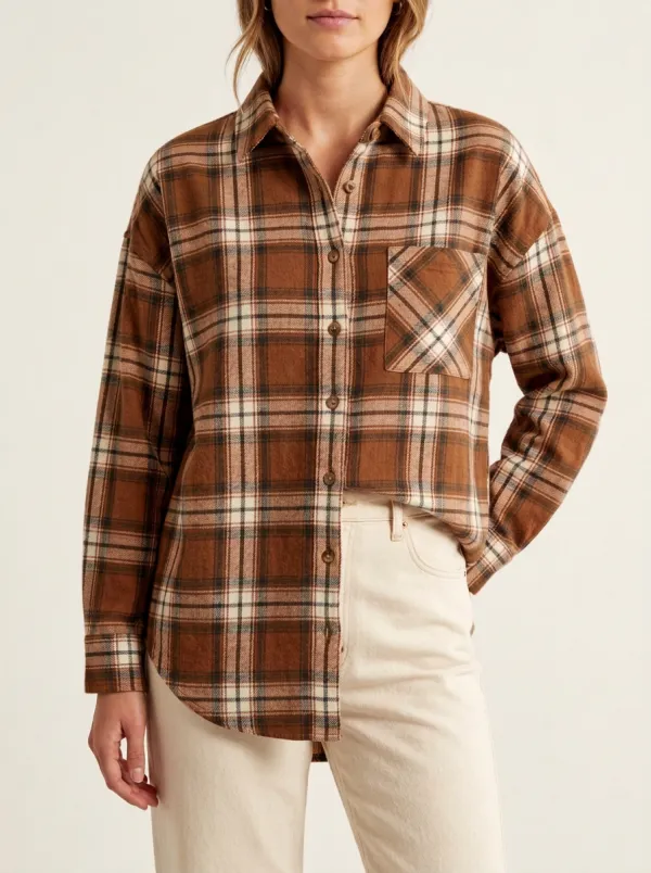 Easygoing Plaid Plaid Long-Sleeve Shirt