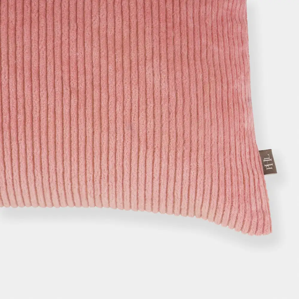 Pink Textured Square Cushion Cover